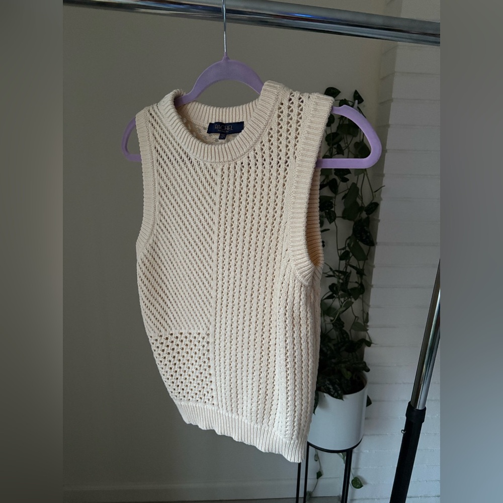 RACHEL Rachel Roy Cream Knit Top